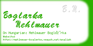 boglarka mehlmauer business card
